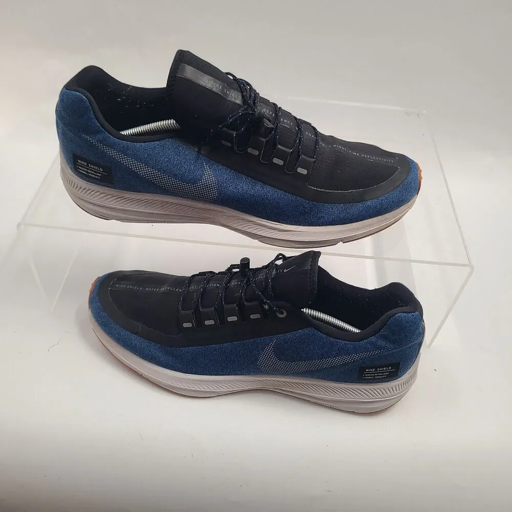 Men’s Size 13 Nike Zoom Winflo 5 Shield Water Repellent A01572-002 Blue 1376